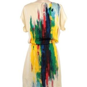 Bold ECI Multicolor Brushstroke Dress, Size 16
